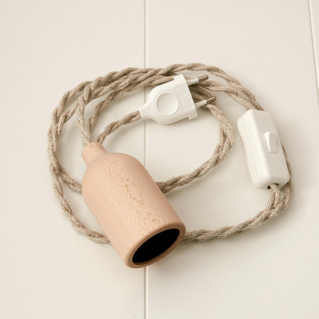 Baladeuse à douille en bois Baladeuse bois clair