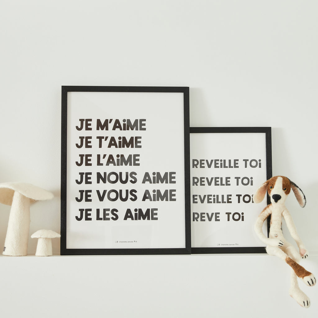 Cadre en chêne Noir