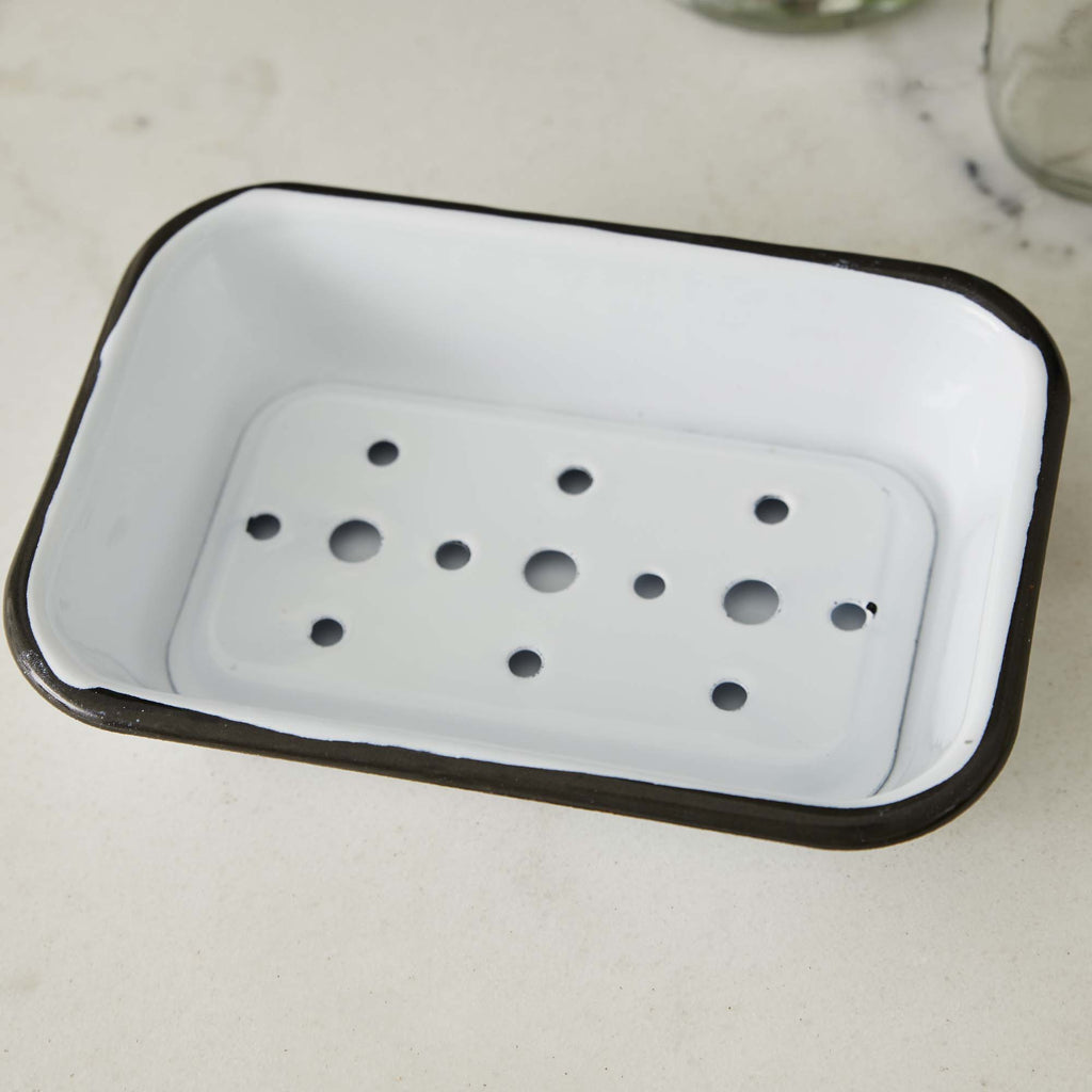 Porte-savon en émail à poser