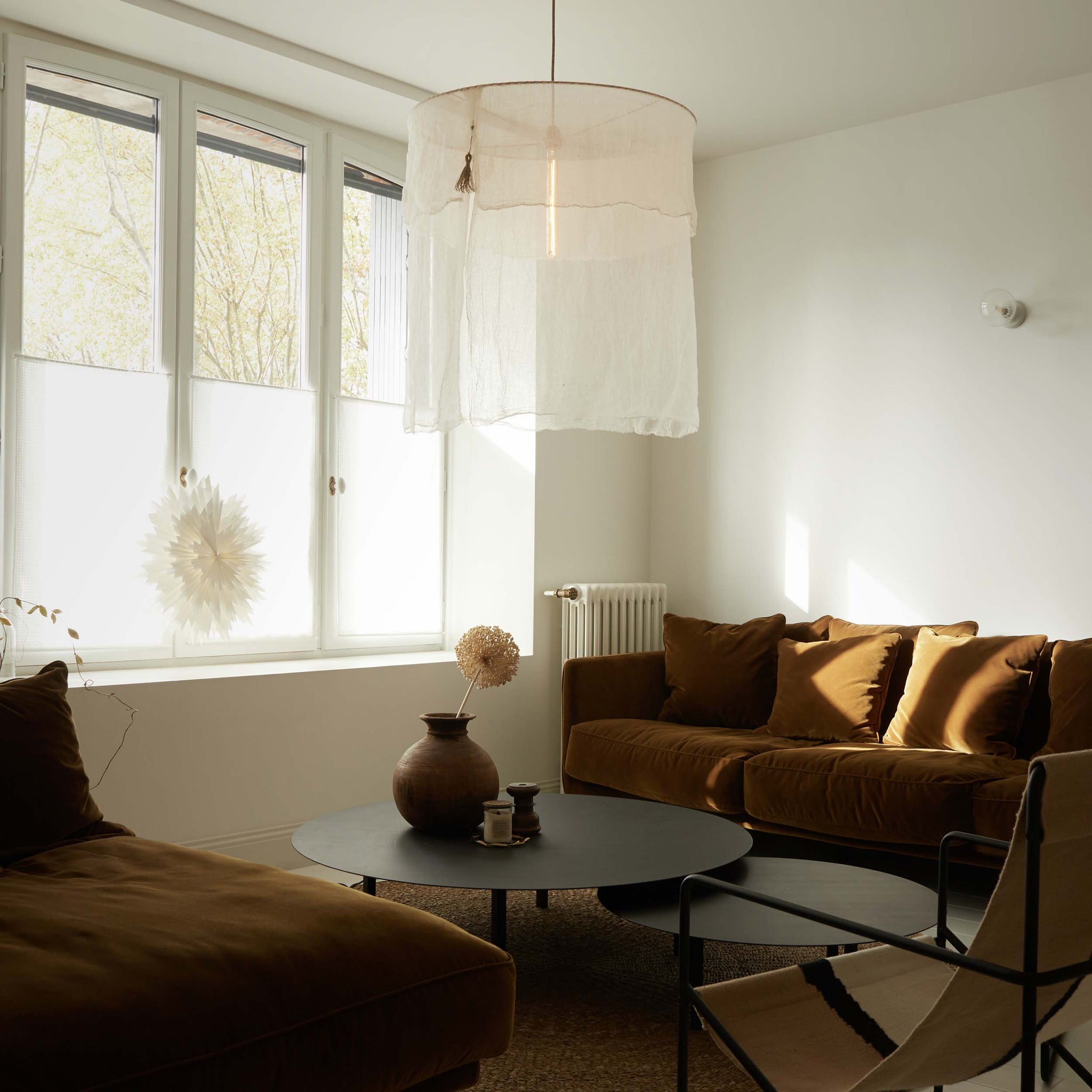 Abat-jour Carré En Lin 28x28x20cm - Pour Ampoule E27