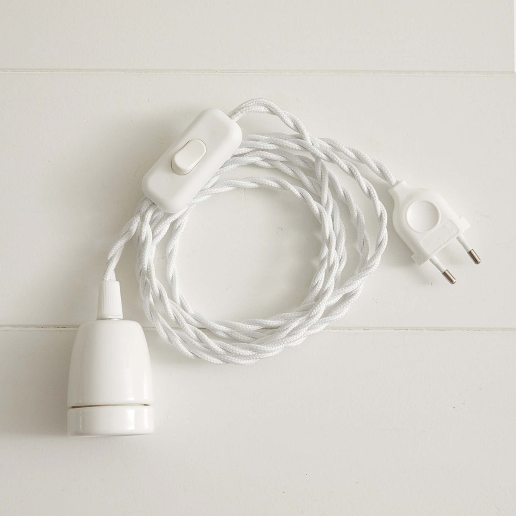 Baladeuse douille double bague Baladeuse Blanche douille Porcelaine